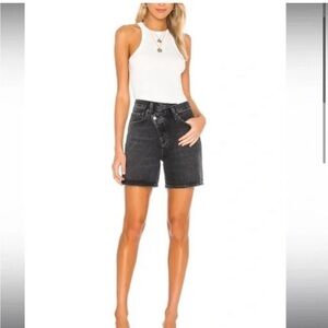 AGOLDE Black Denim Shorts